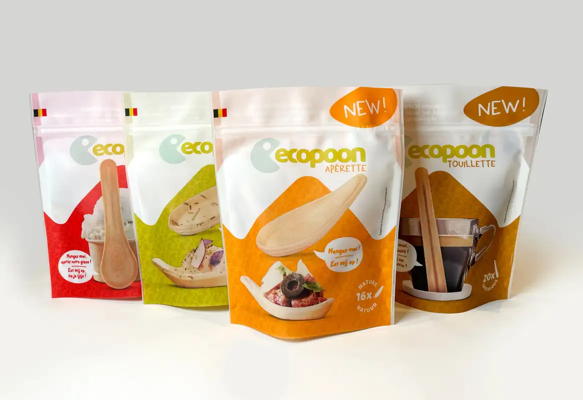 Emballage écologique des cuillères comestibles Ecopoon